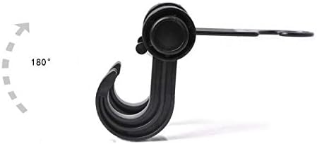 Car SUV Back Seat Headrest Hanger Storage Hooks, Purse Handbag Grocery Bag Holder, Multi-Function Mini Hook (Black) (4)