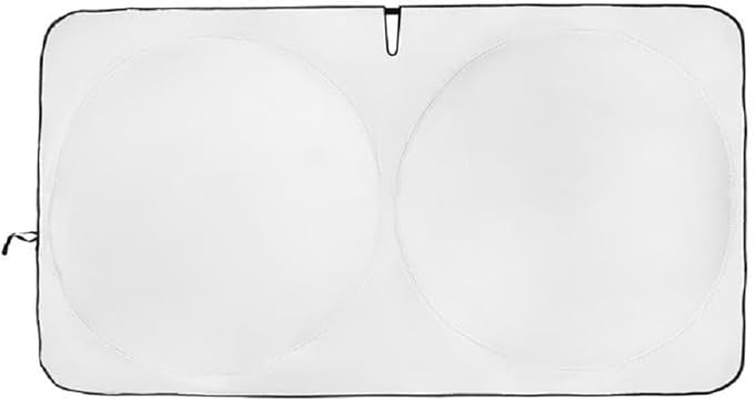 kinder Fluff Windshield Sunshade for RV Class-A | Reflective Patented Sun Protection - Certified 99% UVR Block | Foldable Sun Cover | Automotive Sun Shades for Your Motorhome, Truck, Bus |Size 98"x46"