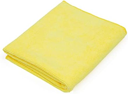 The Rag Company - Car Wash Towel - Professional Microfiber Auto Detailing and Drying Towels, Lint-Free, Streak-Free, Great for General Cleaning, 320gsm, 16in x 27in, Yellow (Wholesale Case of 125)