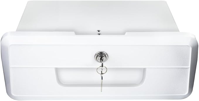 Pactrade Marine Boat Pontoon Yacht Storage Compartment Durable Standard Lightweight Lockable ABS Locking Plastic Glove Box White Spacious with Keys