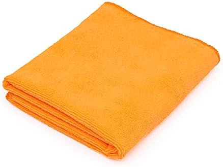 The Rag Company - Car Wash Towel - Professional Microfiber Auto Detailing and Drying Towels, Lint-Free, Streak-Free, Great for General Cleaning, 320gsm, 16in x 27in, Orange (Wholesale Case of 125)