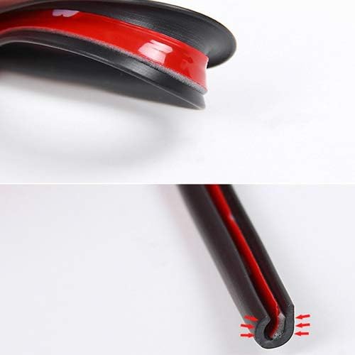 Eytool Car Door Protectors Edge Guards,16Ft(5M) Car Edge Trim Rubber Seal Protector with U Shape Car Protection Door Edge Guard Fit for Most Car(Black)