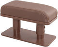 JEYODA Car Armrest Pad, Left Elbow Support, General Leather Booster Pad, Central Armrest Box, Adjustable Armrest (Brown)