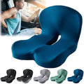 Back and Seat Cushion, Car Seat Cushion, Soothe+ Cushion, Memory Foam L-Shaped Integrated Seat Cushions Lumbar & Lower Back Support for Office Chair, Car (Blue)
