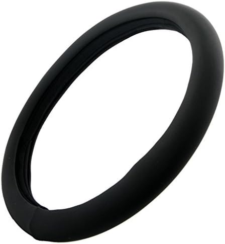 BDK 14.5" - 15.5" Soft Perforated Leather Steering Wheel Cover (Punch Grip Perforated Leather - Black)