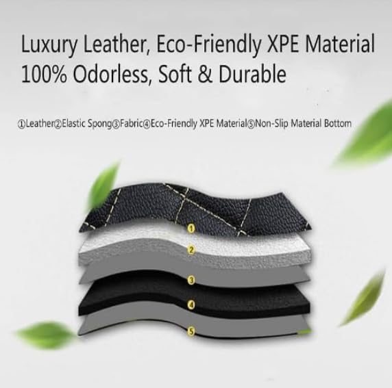 Custom Leather Car Mats, Vehicle-Specific Fit All-Weather Floor Mats, 100% Waterproof Anti-Slip Durable Protection for SUV Truck Sedan, Precision Tailored Protection (Black)