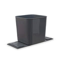 HAUSSIMPLE Car Trash Can 1.4 Gallon with Stability Flap & Magic Strips — No-Tip Leakproof Car Garbage Bin for Car Floor, Mats, Front or Back Seat, SUV, Truck, Van, Vehicle Interior Organizer (Gray)