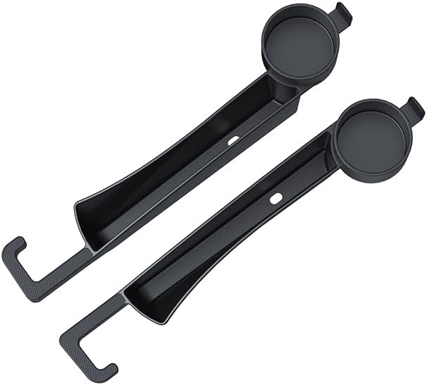Car Seat Seat Filler 2-Piece Set to Fill The Void Between Seat Seat Blocker to Prevent Items from Drop, 4-in-1 Multifunctional Water Cup Holder Hook Large Capacity Storage Universal SUV Sedan Truck