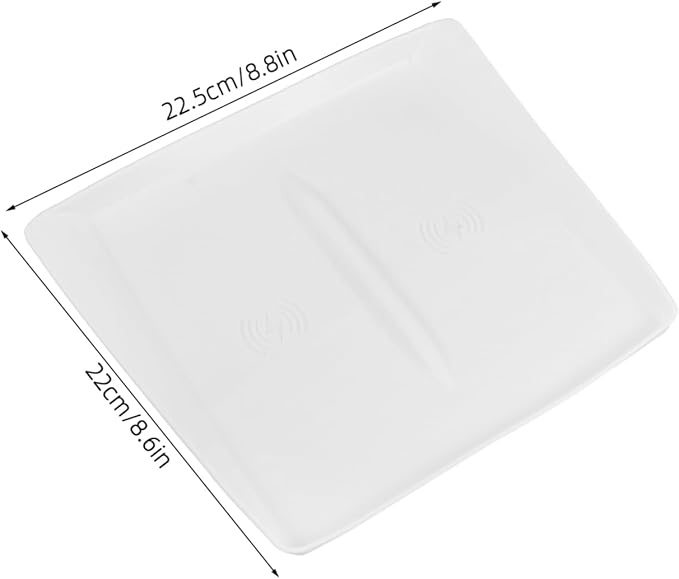 TEHAUX Charging Pad Silicone Mat Non- Phone Charger Compatible Center Console Easy Installation Car Interior Accessory White