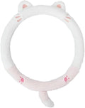 Cute Winter Plush Steering Wheel Cover - Non-Slip Warm Handlebars Decoration for Cars(Plush cat rong)