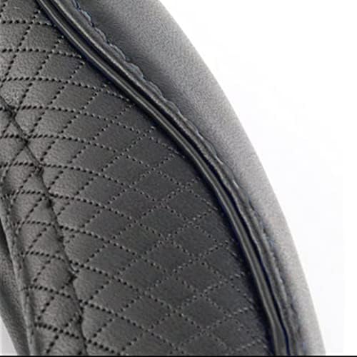 Car Steering Wheel Cover, Anti-Slip, Safety, Soft, Breathable, Heavy Duty, Thick, Full Surround, Sports Style (Black)