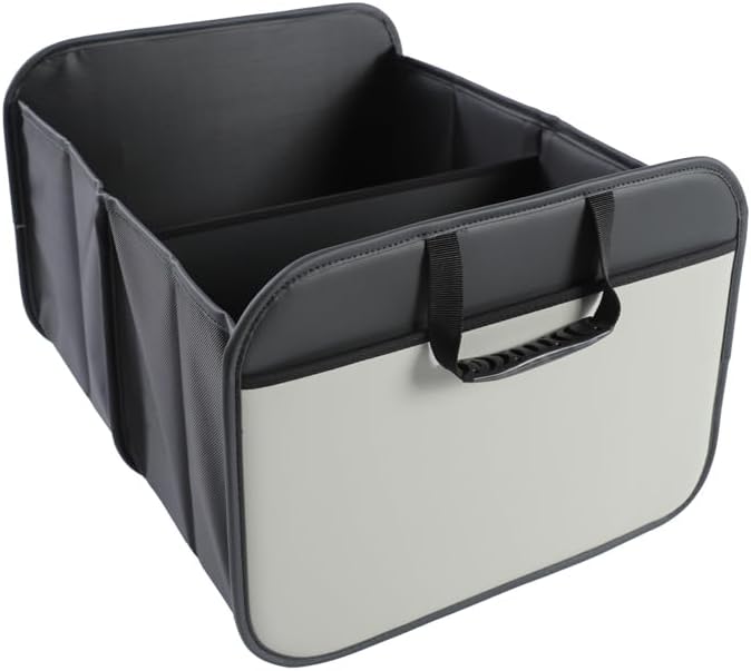Zenithide Car Trunk Organizer with, Collapsible Car Trunk Storage Organizer, Car Organizer and Storage for SUV, Truck, Sedan (grey) 21.7x17.7x13.4 Inches