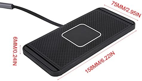 BAFOVY Car Charger, 15W Fast Car Charger Non Slip Pad Charging Pad for with Non Slip Silicone Multiple Protections for Enabled Phones
