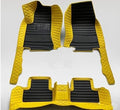 Custom Floor Mats for Cars fit 95% Sedan SUV Sports Car Full Coverage All Weather Men Women Pads Protection Non-Slip Leather Floor Liners (Black and Yellow Stitching)
