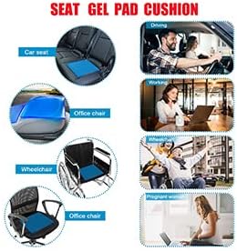 Car Seat Gel Pad Seat Cushion Shock Absorbing Mat Comfort Reduce Fatigue Pad DIY Soft Cool Auto Seat Pad Office Chair Dirt Bike Motorcycle Truck Long Drive Seat Pad 35 x 35 x 1cm