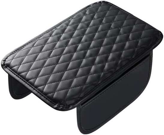 Car Armrest Cover for Nissan Sentra 1982–2025 2026 B18, Center Console Pad, Leather Armrest Box Protector, Waterproof Anti-Scratch Console Lid Cushion,Comfort Interior Accessories,A-Black