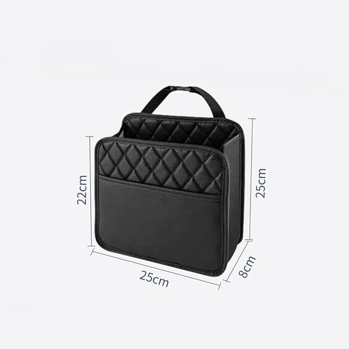 Car Seat Organizer for Mercedes-Benz GLE-Class 2016–2025 2026,Pu Leather Diamond Quilted Hanging Storage Bag,Front Passenger and Backseat Holder,Interior Accessories