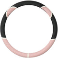 Cute Steering Wheel Cover Universal 4-Season Car Steering Wheel Cover Black (Black Pink)