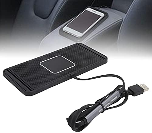 BAFOVY Car Charger, 15W Fast Car Charger Non Slip Pad Charging Pad for with Non Slip Silicone Multiple Protections for Enabled Phones