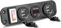 Dual USB Port Charger for car Voltage Display 2.1+2.1A Multi-Port USB Phone Car Fast Charger with On/Off Safe Protection - (Color Name: Red)
