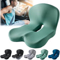 Soothe and Seat Cushion, Back and Seat Cushion for Back Pressure Relief, Ergonomic Non Slip Memory Foam Seat Skin Sciatica Pad Cushions for Car,Truck, Desk,Gaming Chair (Green)