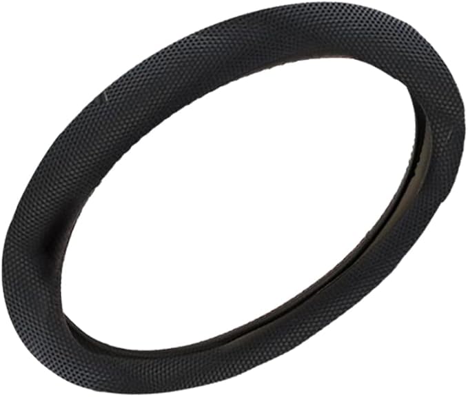 Mytee Products 18" Semi Truck Steering Wheel Cover for Heavy-Duty Trucks - Extra Large Black 18" Steering Wheel Cover Sweatproof, Breathable and Anti-Slip Grip - Vehicle Accessories
