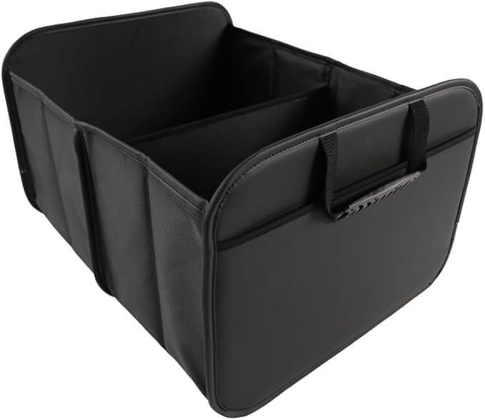 Zenithide Car Trunk Organizer with, Collapsible Car Trunk Storage Organizer, Car Organizer and Storage for SUV, Truck, Sedan 21.7x17.7x13.4 Inches (Black)