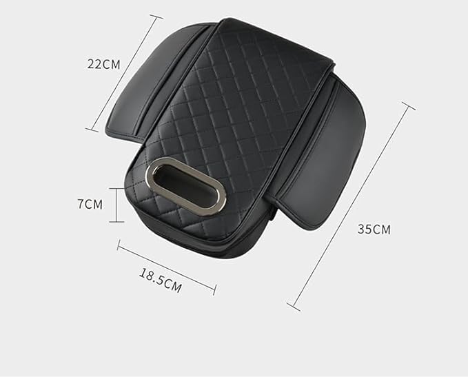 Car Armrest Covers for Infiniti QX60 2013–2025,Leather Protection Padding Center Console Cushion Storage Box Mat Pad Cover Protector,Black