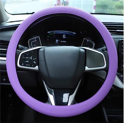Cool Anti-Slip Silicone Steering Wheel Protector - Universal Car Steering Wheel Protective Cover - Summer Easy to Clean Silicone Car Steering Wheel Cover (Purple)
