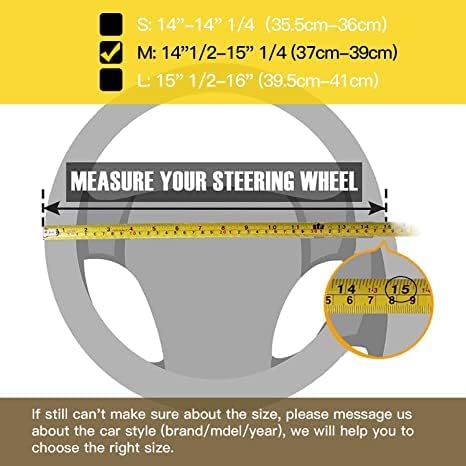Valleycomfy Steering Wheel Cover for Women Bling Bling Crystal Diamond Sparkling Car SUV Wheel Protector Universal Fit 15 Inch (Purple,Standard Size(14" 1/2-15" 1/4))