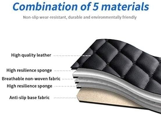Custom Car Floor Mat Compatible with 97% Car Models Luxury Leather All Weather Waterproof Anti-Skid Full Coverage Car Mats (Red with Black)