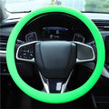 Cool Anti-Slip Silicone Steering Wheel Protector - Universal Car Steering Wheel Protective Cover - Summer Easy to Clean Silicone Car Steering Wheel Cover (Light Green)