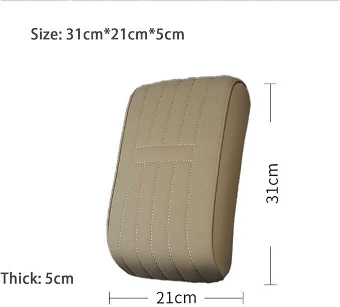 Car Armrest Pad for Volkswagen VW Atlas (7-Seater) 2018 2019 2020 2021 2022 2023 2024 2025 Memory Cotton Armrest Box Pad Center Console Scratch Pad Cushion Protector,Beige
