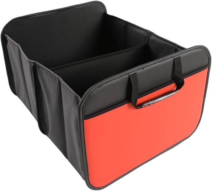 Zenithide Car Trunk Organizer with, Collapsible Car Trunk Storage Organizer, Car Organizer and Storage for SUV, Truck, Sedan 21.7x17.7x13.4 Inches (Orange)