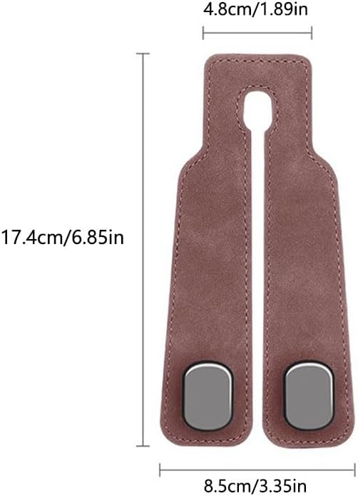 Velocury Car Seat Hooks for Purses and Bags, Foldable Headrest Hooks for Car, Faux Suede Back Seat Organizer for Groceries, Handbags and Accessories (Gray, Pack of 4)