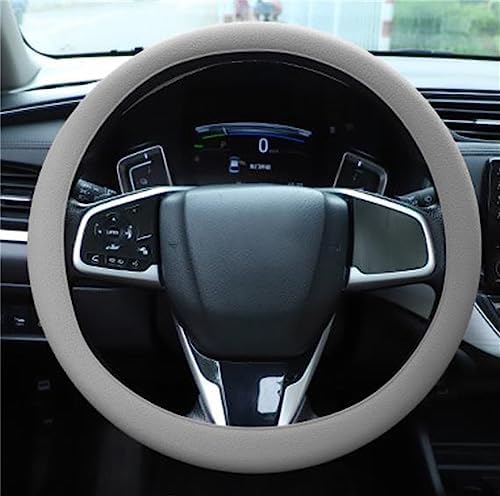 Cool Anti-Slip Silicone Steering Wheel Protector - Universal Car Steering Wheel Protective Cover - Summer Easy to Clean Silicone Car Steering Wheel Cover (Gray)