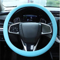 Cool Anti-Slip Silicone Steering Wheel Protector - Universal Car Steering Wheel Protective Cover - Summer Easy to Clean Silicone Car Steering Wheel Cover (Light Blue)
