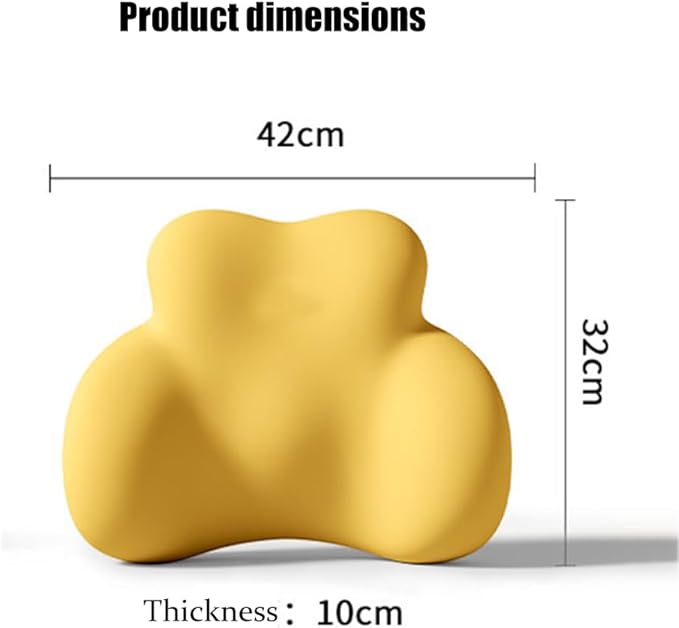 Car Lumbar Support Pillow for Volkswagen ID.2 EV 2025 Memory Foam Back Support Cushion Breathable Car Seat Lumbar Pad Accessories,Beige