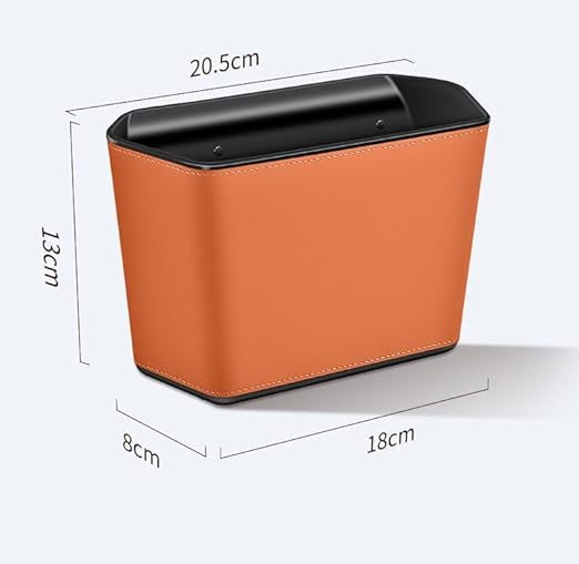 Car Trash Can Storage Pockets - 100% Leak-Proof Organizer,Car Seat Back and Door Hanging Storage,Two Levels Above and Below (orange1)