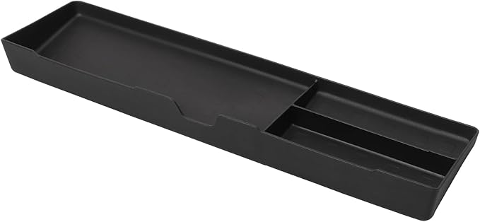 LUCKEASY Co-pilot Drawer Box Storage Box Compatible with Hyundai Santa Fe 2024 2025 2026 Passenger Drawer Box Storage Tray Black TPE for Santa Fe Accessories Black