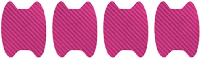 4PCS Door Handle Protector Sticker, Universal Carbon Fiber Anti-Scratches Auto Door Handle Protective Film, Side Paint Cover Guard Stickers Fit for Most Handles (Pink/4PCS)