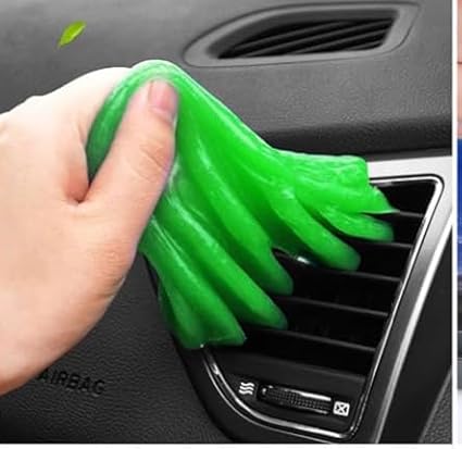Generic Car Cleaning Gel Universal Detailing Kit Automotive Dust Car Crevice Cleaner Slime Auto Air Vent Interior Detail Removal for Car Putty Cleaning Keyboard Cleaner Car Accessories (Green)