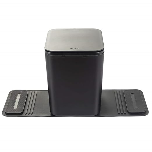 Car Trash Can with Lid and 20 Disposable Bags, 0.8 Gallon Medium Car Garbage Bin for Front or Backseat Floor, Durable Plastic Auto Trash Container Organizer Car Interior
