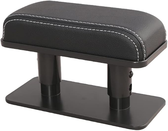 KACEPAR Arm Wrist Rest Support Adjustable Height Comfort Pad, Car Door Armrest Rest Pad Adjustable Height Car Armrest Left Elbow Support, Universal Fit for Most Car - Solid Black