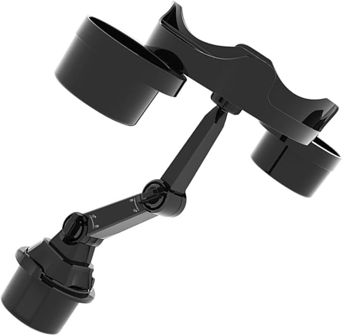Healifty Car Cup Holder Expander Tray with Adjustable Multi Angle Rotation Car Drink Holder and Food Tray Organizer for Cups Phones Keys and Snacks Space Saving