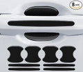 8Pcs Car Door Handle Bowl Sticker, Reflective Car Door Handle Paint Scratch Protector, Self-Adhesive Scratch Collision Protection Guard, Auto Exterior Decor Universal for SUV Truck RV (Black)