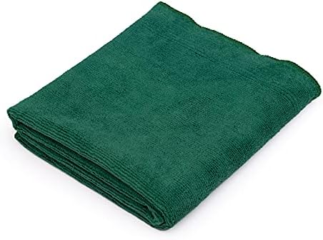 The Rag Company - Car Wash Towel - Professional Microfiber Auto Detailing and Drying Towels, Lint-Free, Streak-Free, Great for General Cleaning, 320gsm, 16in x 27in, Dark Green (Wholesale Case of 125)
