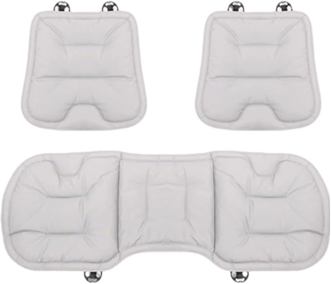 Bzxpk Skin-Friendly & Dirt-Repellent Leather Car Seat Cushion, Non-Slip PU Leather Seat Cover for Car, Office Chair & Travel, Breathable Comfort Cushion (White, Three-Piece Set)