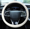 Cool Anti-Slip Silicone Steering Wheel Protector - Universal Car Steering Wheel Protective Cover - Summer Easy to Clean Silicone Car Steering Wheel Cover (Beige)