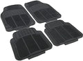 All Weather Rubber Floor Mats Waterproof Front & Rear Carpet 4pcs Heavy Duty Deep Dish Liner Trimmable Edge Customize Universal Fit